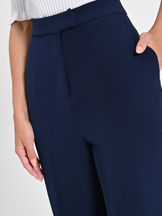 Pantalone Palazzo Blu in Crepe