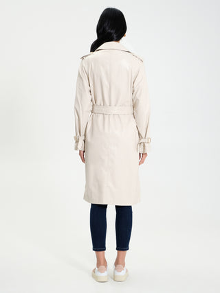 Trench effetto Pelle con Cintura