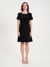 Abito a Trapezio con Fiocchi Nero