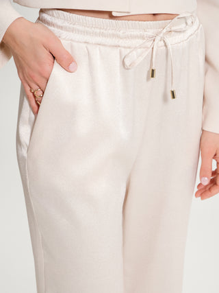 Pantaloni in Raso con Elastico
