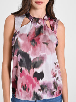 Blusa stampa Fiori Astratti