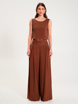 Top in Viscosa Marrone