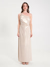 Abito Lungo Monospalla Dorato