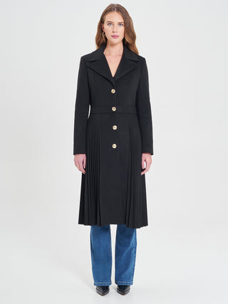 Cappotto Nero Plissé