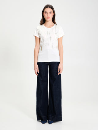 T-shirt con Stampa Graffi Metallica