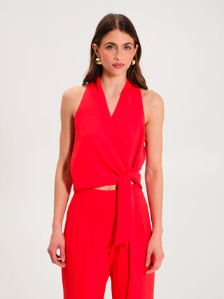 Top Incrociato Rosso