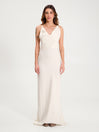Abito con Incrocio sulla Schiena Avorio