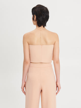 Top Rouche Plissé Arancione Pesca