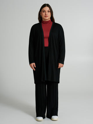 Cardigan Curvy in maglia plissè