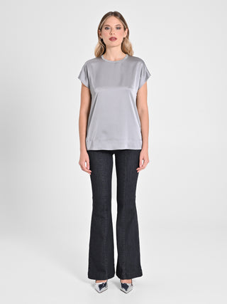 Blusa Envers Satin Grigia