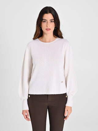 Maglioncino Lana Merino Extrafine Bianco