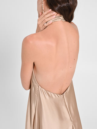 Abito Lungo con Scollo all'Americana