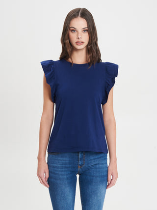 T-shirt con Alette Blu