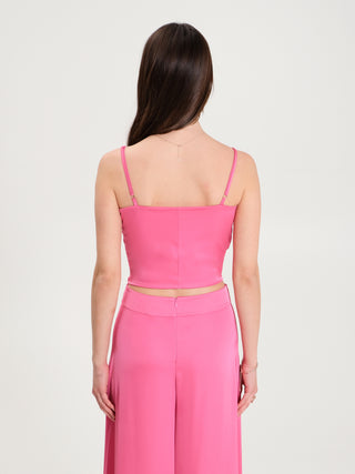 Top in Raso Fuxia