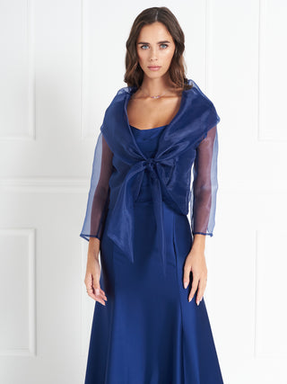 Coprispalle atelier in Organza Blu