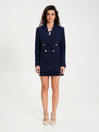 Giacca Doppiopetto con Bottone Decoro