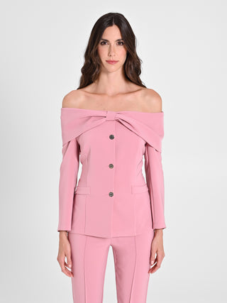 Giacca con Fiocco Rosa Antico