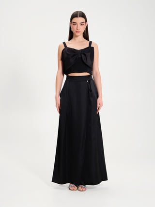 Gonna Lunga in Raso con Spacco