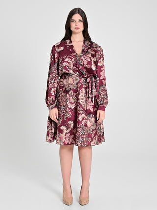 Abito Curvy Stampa cachemire