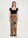 Pantaloni Palazzo in Viscosa stampa Etnica