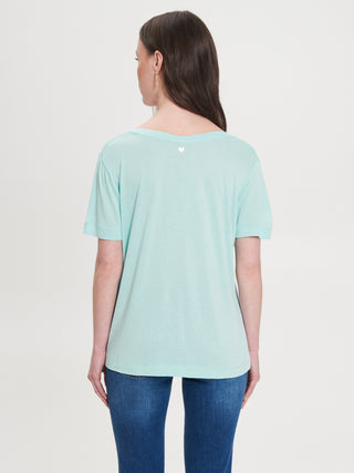 T-shirt Relaxed 100% viscosa ECOVERO® Verde Acqua