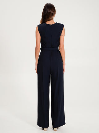 Tuta Goccia con Cintura Blu Navy