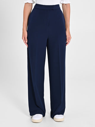 Pantalone Palazzo Blu in Crepe