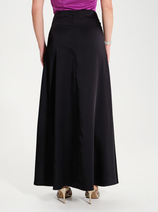 Gonna Lunga in Raso con Piega