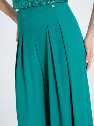 Pantaloni Palazzo Verde Giada