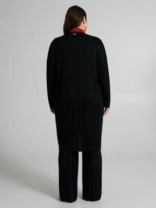 Cardigan Curvy in maglia plissè