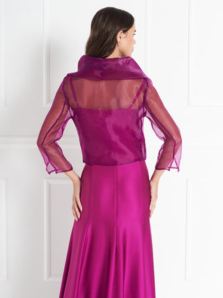 Coprispalle atelier in Organza Lampone