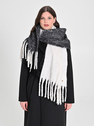 Maxi Sciarpa Sfumata Grigia