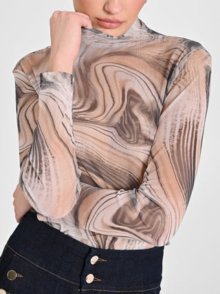 Maglia in Tulle Optical