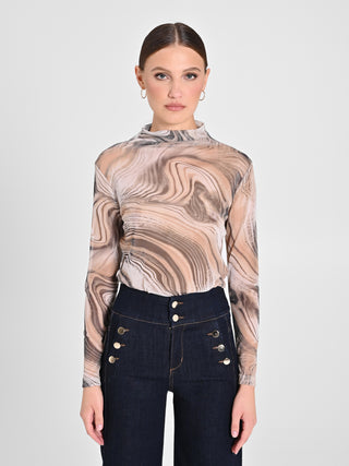 Maglia in Tulle Optical