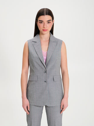 Gilet Gessato 2 Bottoni