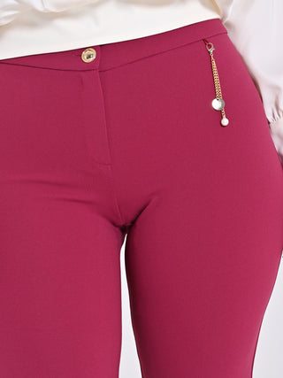 Pantaloni Curvy Bordeaux