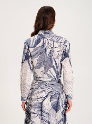 Overshirt stampa Botanica