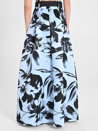 Maxi Gonna in Duchesse stampa Floreale