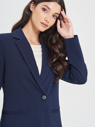 Giacca in Punto Milano Blu Navy