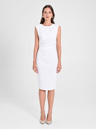 Tubino Drappeggiato Bianco