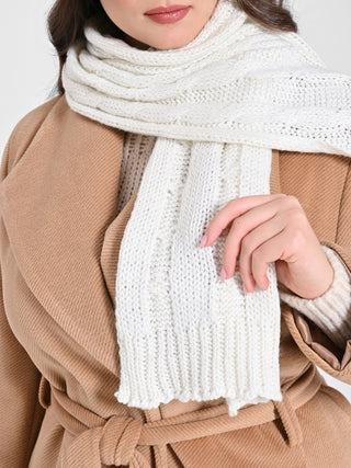 Sciarpa Treccia LureX Bianca