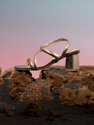 Sandali con Tubolari Oro