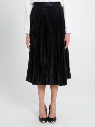 Gonna Midi Plissè effetto Cocco