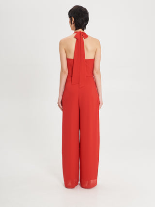 Tuta in crêpe  Georgette Rossa