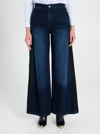 Jeans Palazzo con Banda