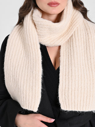 Sciarpa Treccia Bianca