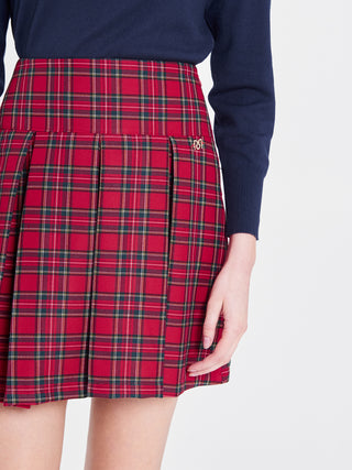 Minigonna in Tartan Rosso