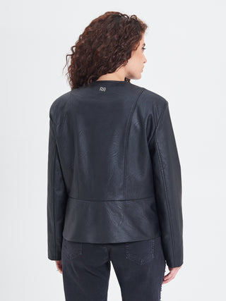 Giubbino Curvy in similpelle con Baschina