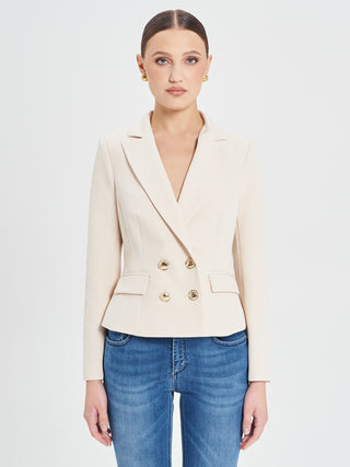 Giacca Doppiopetto Beige