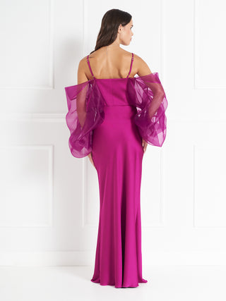 Abito atelier Lampone con Maniche Balloon